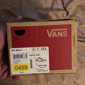 Vans Old Skool Black gum bottoms